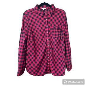 Maurices Flannel Women's Size 1‎ Red and Black Buffalo Plaid